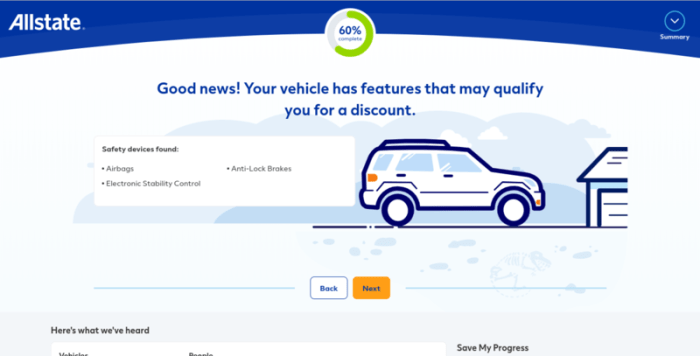 Car insurance quote Allstate